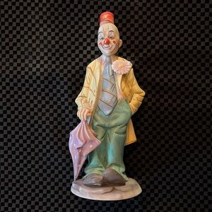 Vintage Porcelain Clown Figurine
